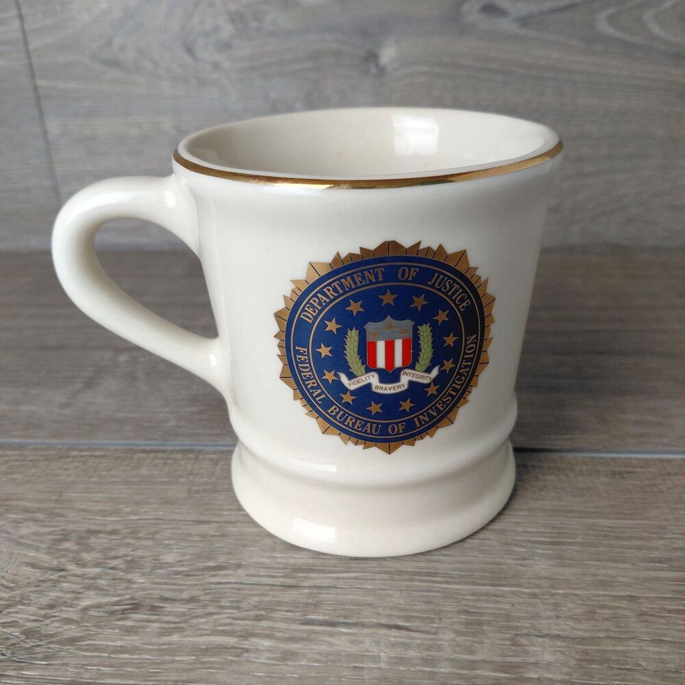 Department of Justice Federal Bureau of Investigation FBI Coffee Mug Cup